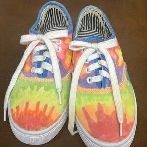 Ladies tie dye look sneakers